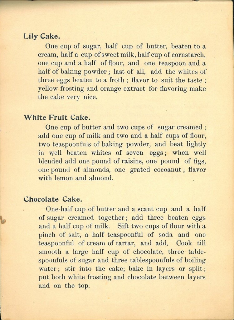 Hampton Methodist recipes 1899 p. 1