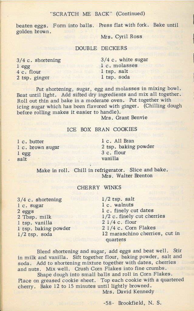 Brookfield NS cookie recipe p. 2