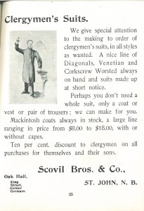 Clergymen's suits ad, 1896