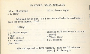 Waldorf Christmas squares