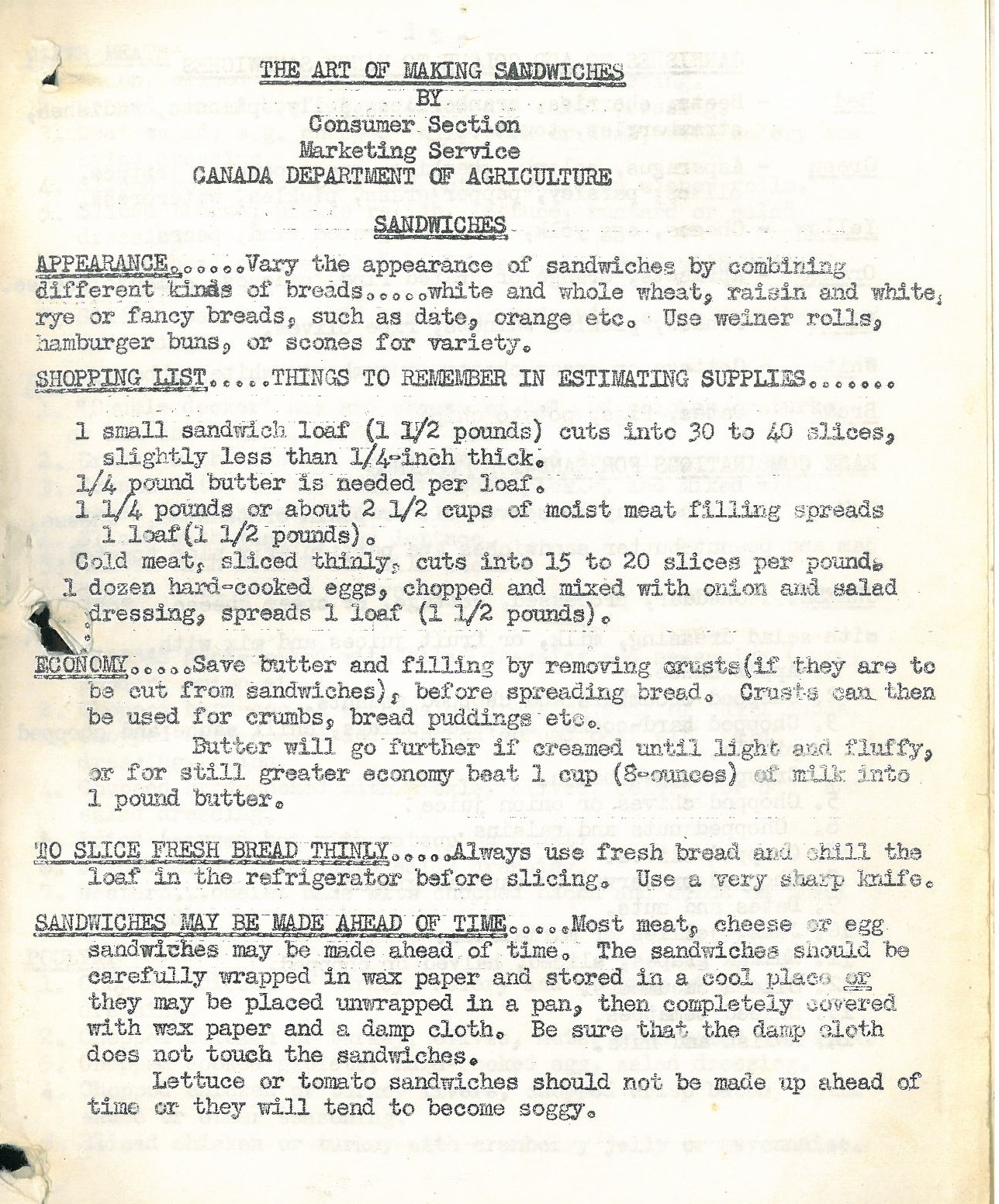 Archives Recipe of the Month-The Sandwich Edition