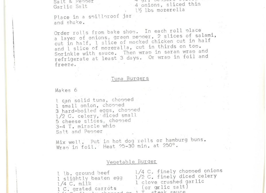 Archives Recipe of the Month-Back to School Edition